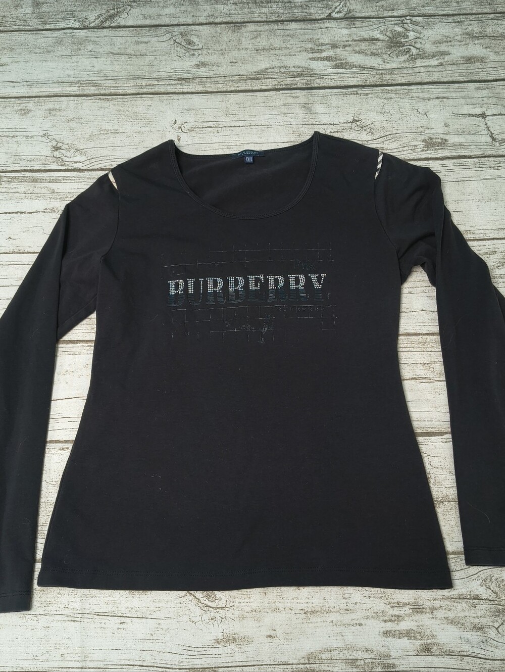 Burberry Black Long Sleeved Women T Shirt